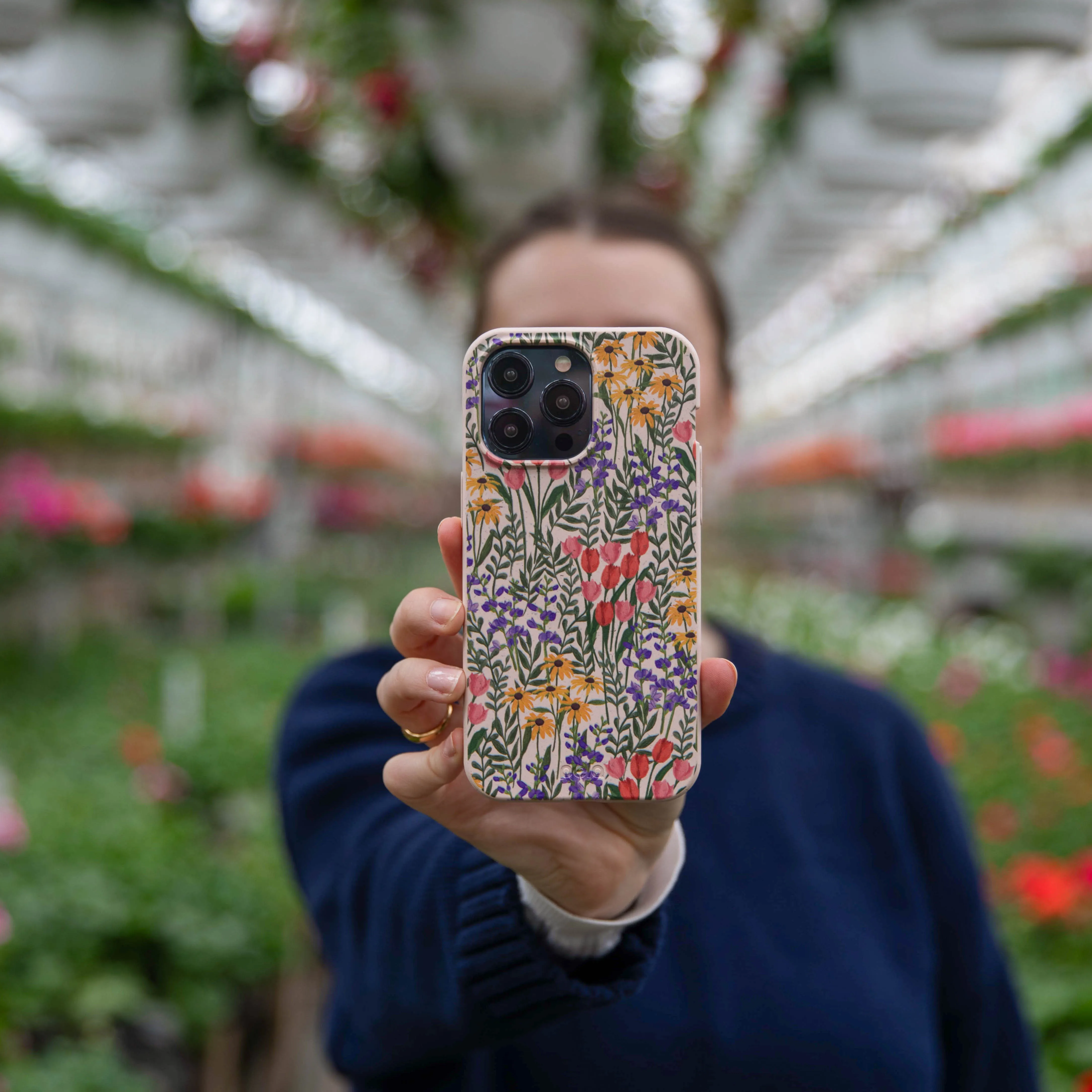 Seashell Flower Field iPhone 17 Case Soft Surface