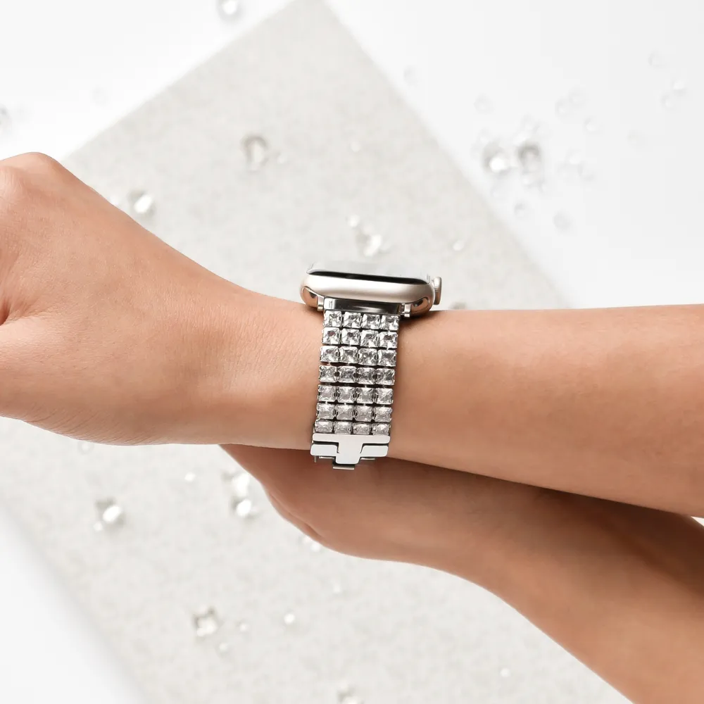 Classic Minimal Design Sparkle Super Glam Apple Watch Strap