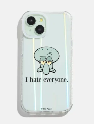 Hybrid Pattern Comfort Texture Layer SpongeBob x Skinnydip Squidward I Hate Everyone Shock iPhone Case
