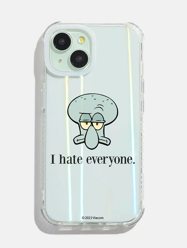Hybrid Pattern Comfort Texture Layer SpongeBob x Skinnydip Squidward I Hate Everyone Shock iPhone Case