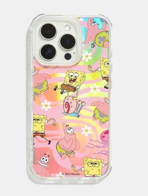 Flexible Detail SpongeBob x Skinnydip Swirl Holo Foil Shock iPhone Case