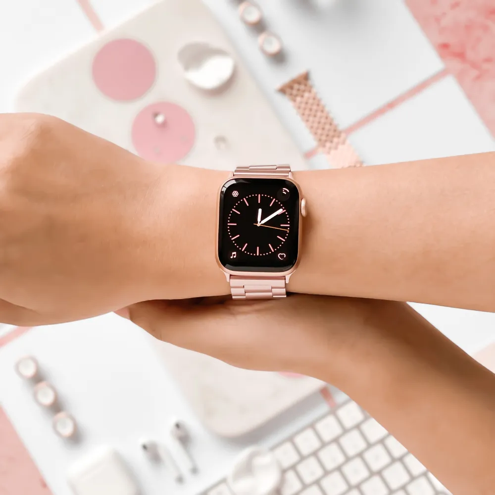 Stainless Steel Apple Watch Strap - Blush Fashion Function Stylish Aesthetic