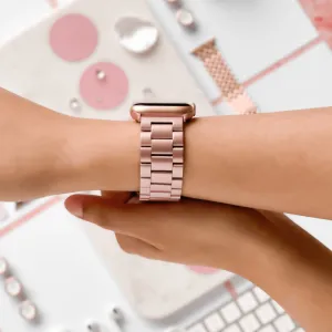 Comfortable Feel Stainless Steel Apple Watch Strap - Blush