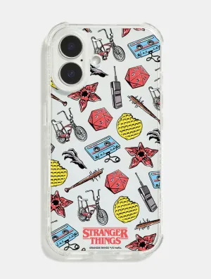 Stranger Things x Skinnydip Pattern Shock iPhone Case Gloss Surface Layer