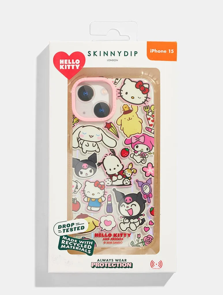 Raised Bezels Hello Kitty And Friends Sticker Shock iPhone Case