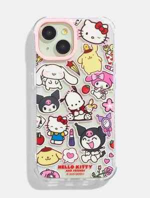 Metal Texture Hello Kitty And Friends Sticker Shock iPhone Case