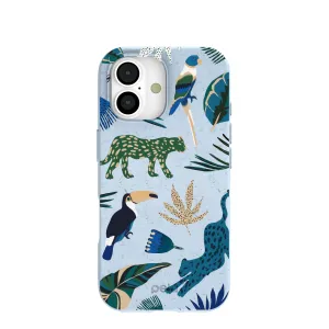 Powder Blue Tropical Rainforest iPhone 17 Case Smooth Fit Minimal Protection