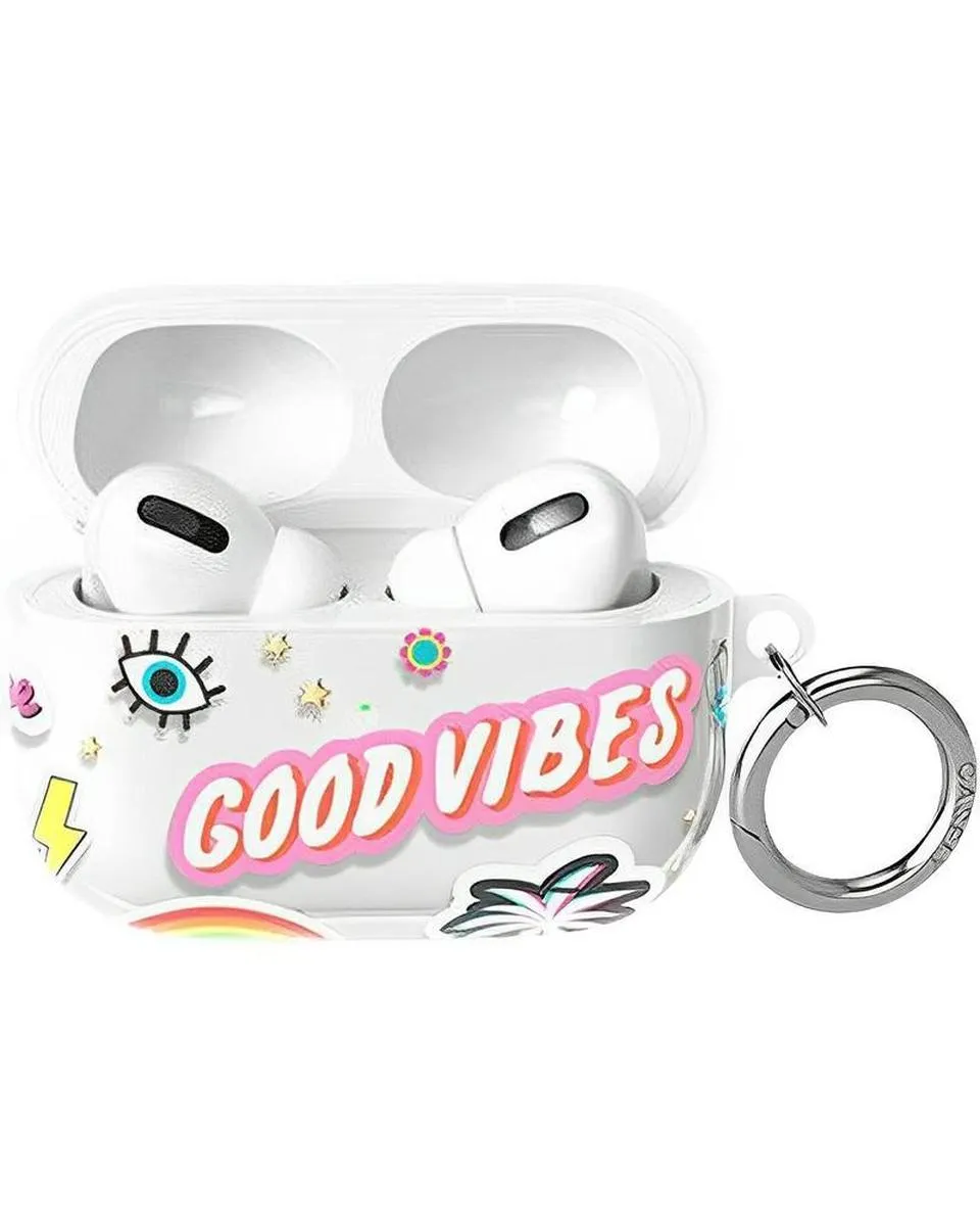 soft gradient ergonomic handmade airpods case Compact Audio Storage Stuck on U | Festival Sticker Floral AirPods Case