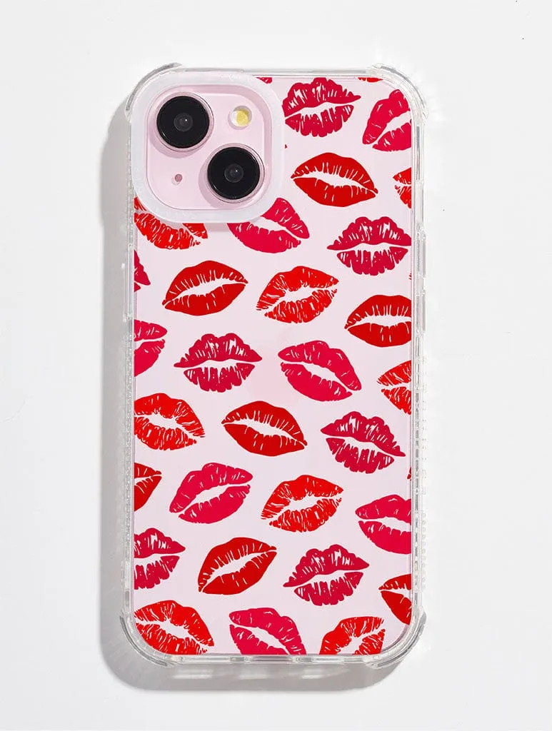 Lipstick Stain Shock iPhone Case Protective Form Fit Classic Design