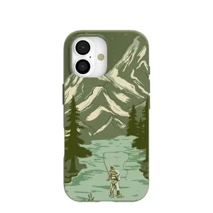 Forest Floor Morning Fishing iPhone 17 Case Sleek Detail Smooth Outline