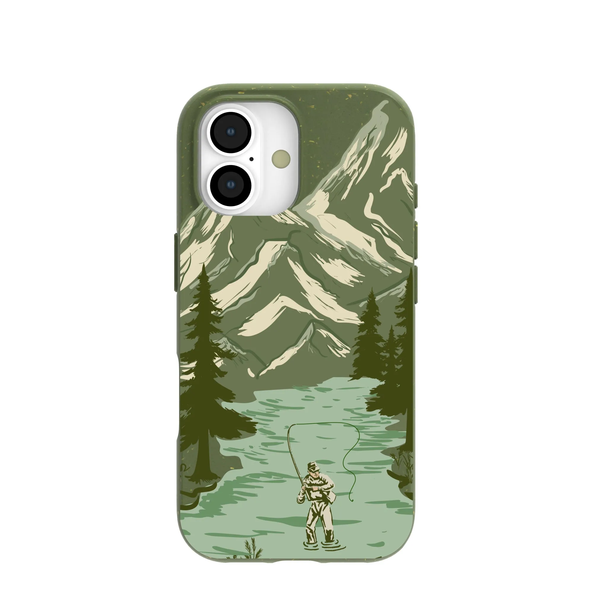 Forest Floor Morning Fishing iPhone 17 Case Sleek Detail Smooth Outline