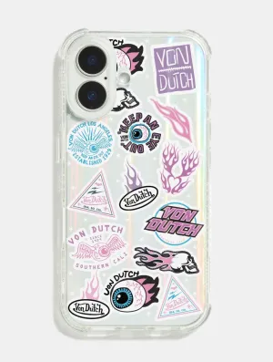 Port Protection Von Dutch Pink Purple Sticker Shock iPhone Case