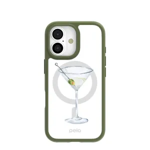 Modern Surface Design Clear Martini Moment iPhone 17 Case With Forest Floor Ridge (MagSafe included)