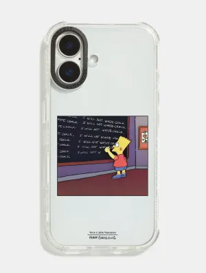 The Simpsons I Will Not Waste Chalk Shock iPhone Case Compact Shell Magnetic Mount