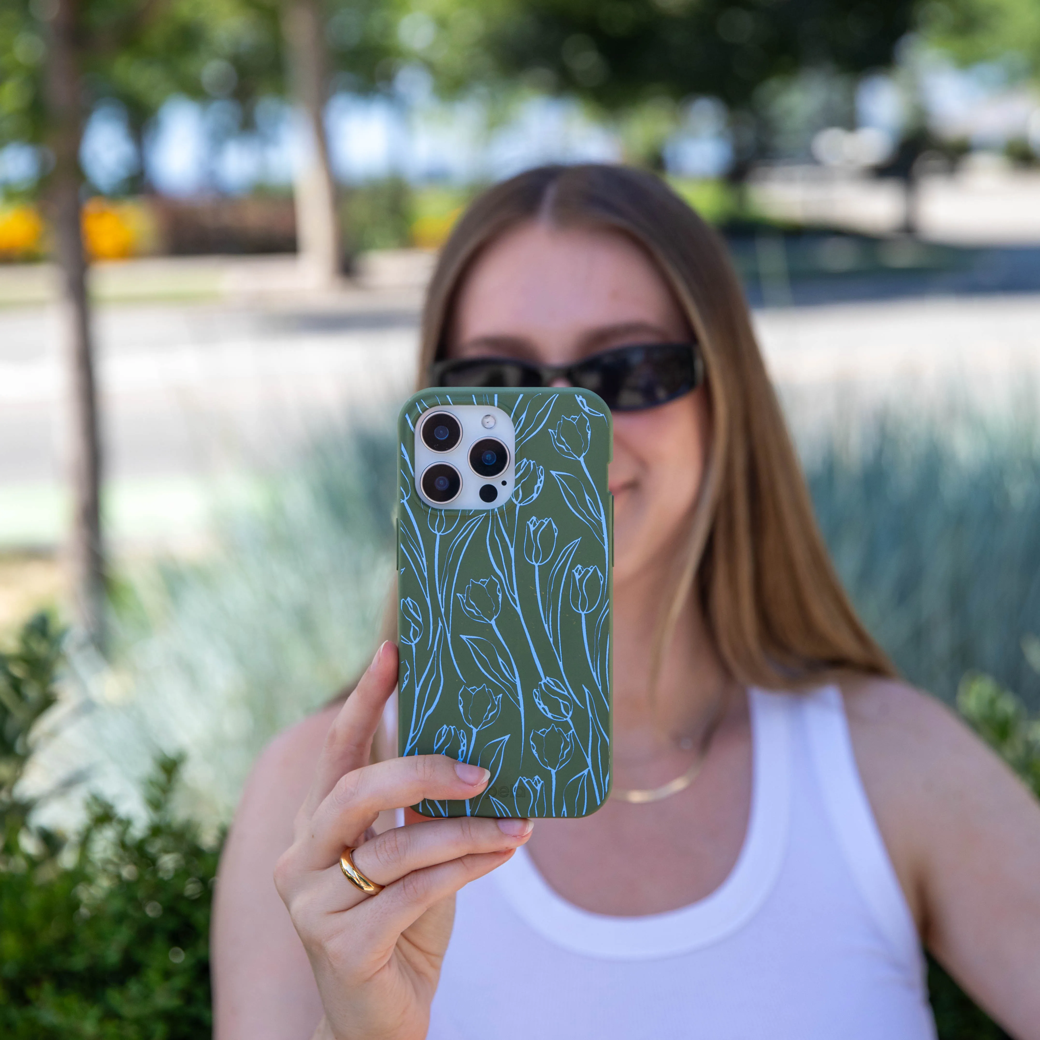 Forest Floor Tulip Dreams iPhone 17 Case Sleek Texture Clear Frame