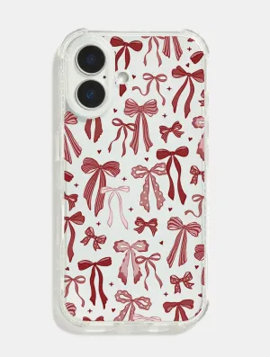 Smooth Edge Design Red Bows Shock iPhone Case