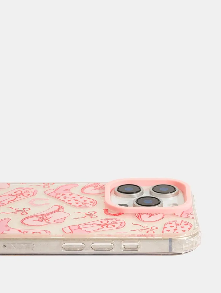 Grip Enhanced Smooth Look Texture Coquette Cowgirl Shock iPhone Case