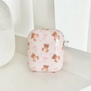 lightweight ergonomic travel shell Portable Handy Organizer Airpods Case - Thea Teddy