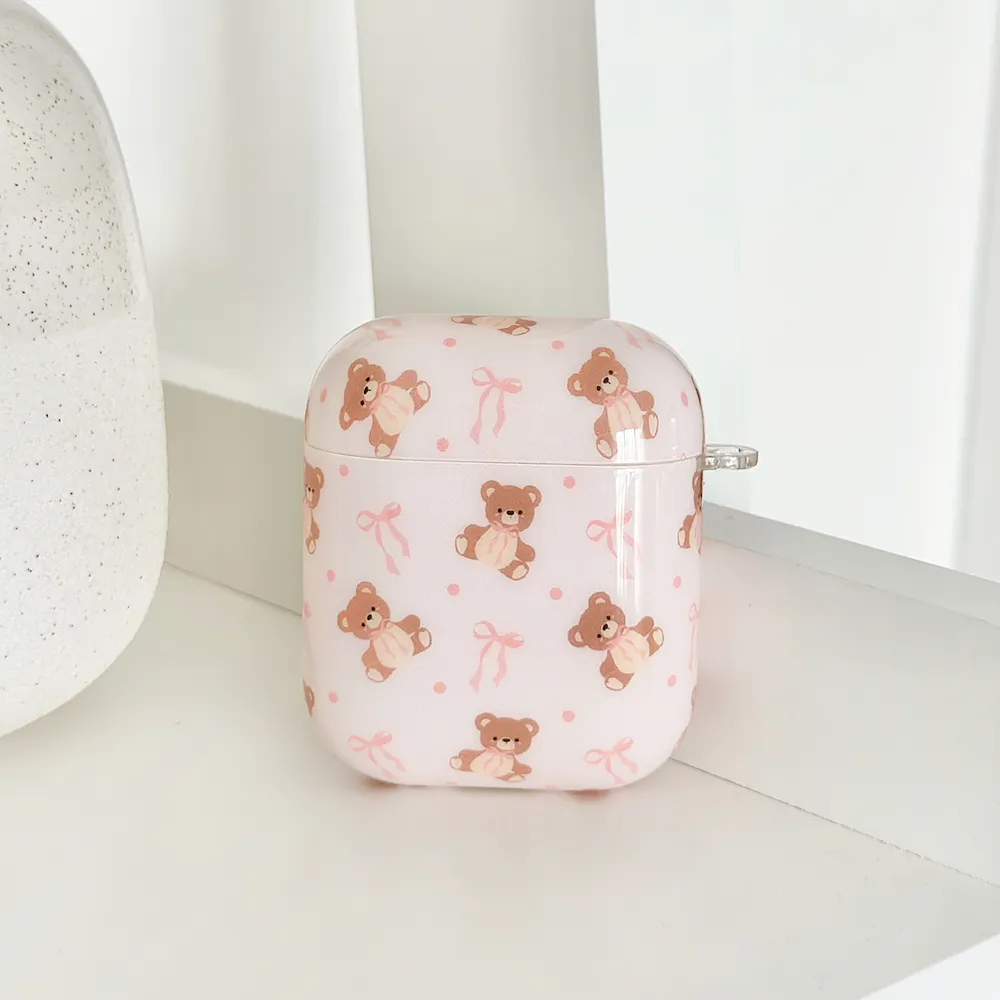 lightweight ergonomic travel shell Portable Handy Organizer Airpods Case - Thea Teddy