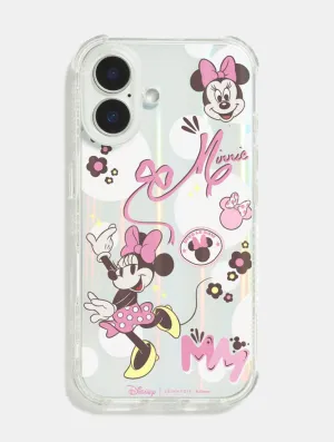 Glossy Finish Look Elegant Pattern Design Disney Minnie Mouse Sticker Shock iPhone Case