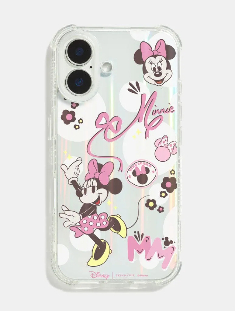 Transparent Shell Protective Detailing Edge Disney Minnie Mouse Sticker Shock iPhone Case