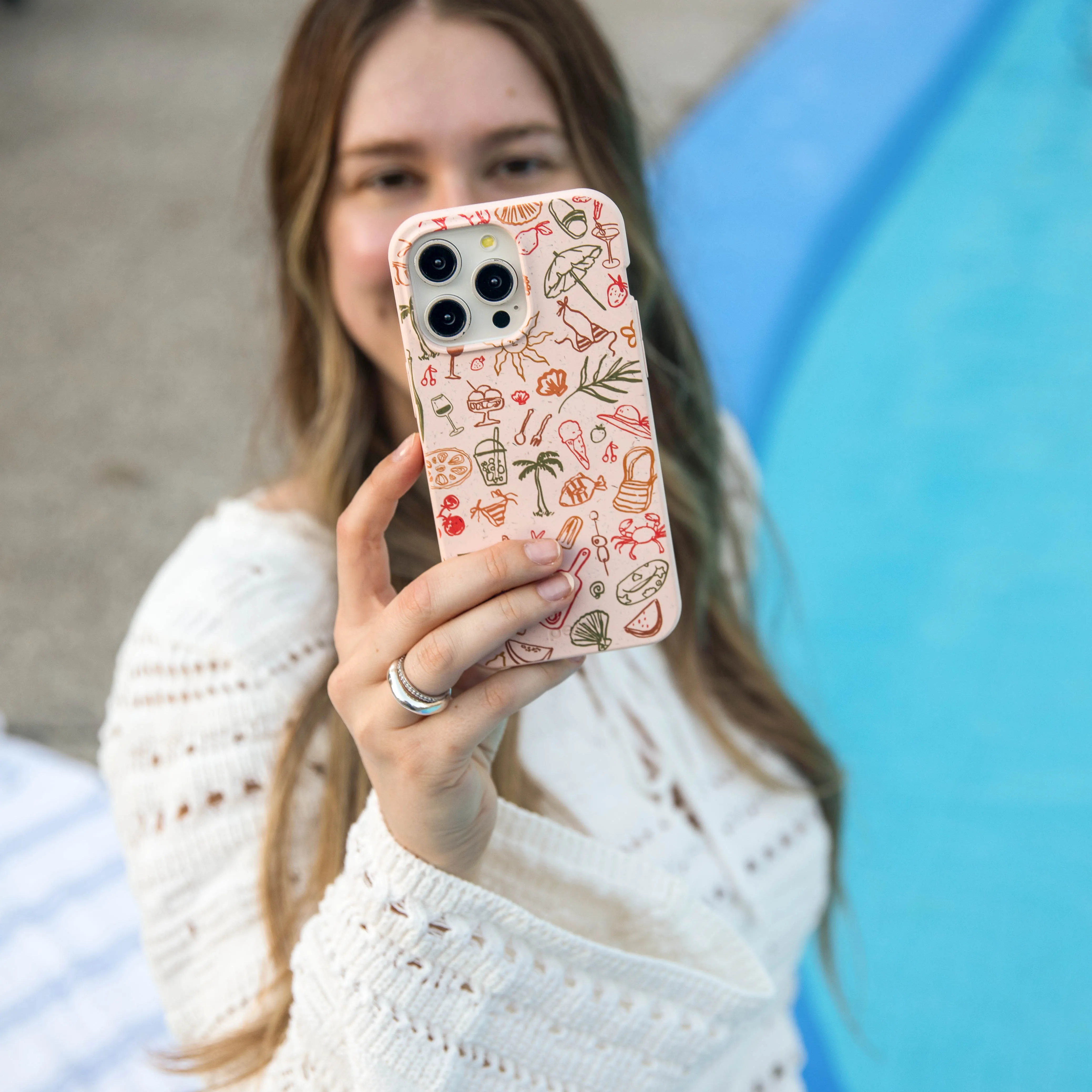 Seashell Sunkissed iPhone 17 Case Resistant Layer