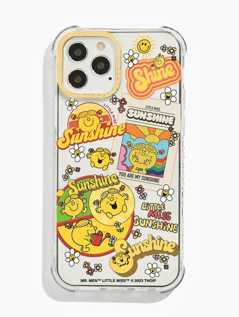 Rugged Build Texture Mr Men and Little Miss x Skinnydip Little Miss Sunshine Sticker Shock iPhone Case