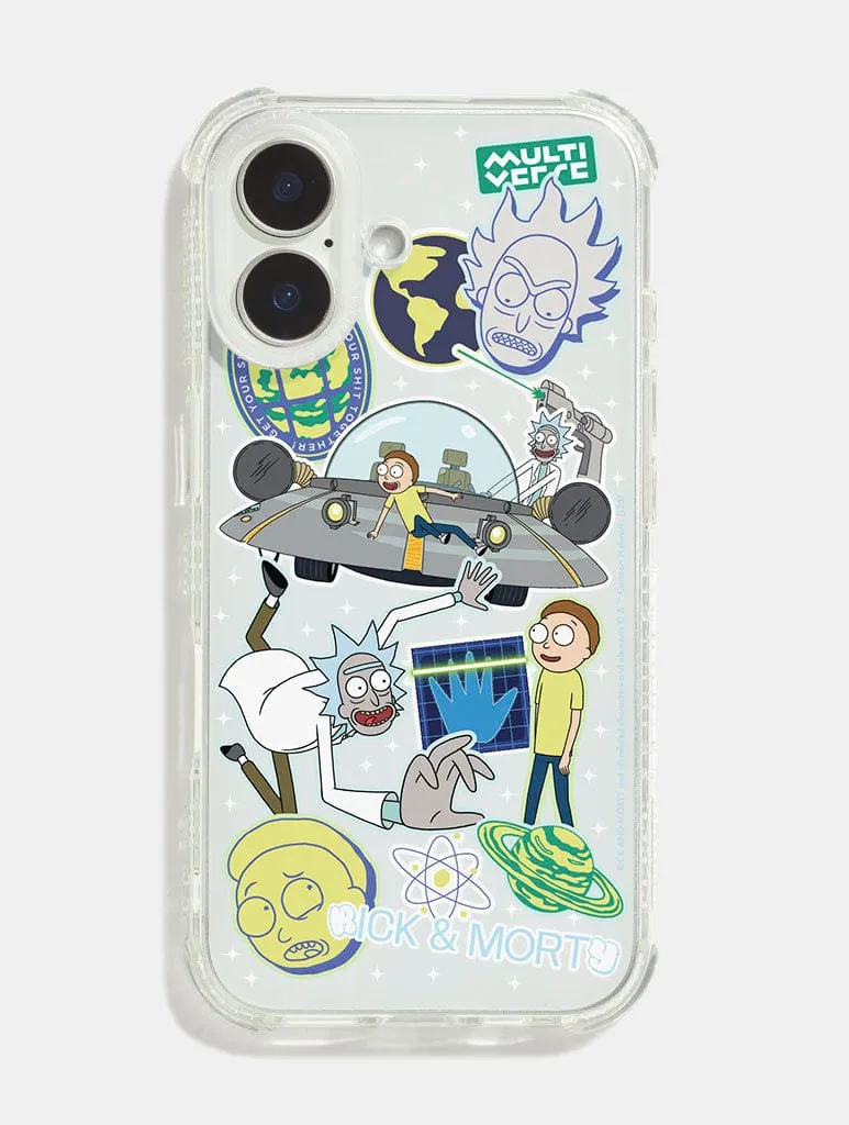 Flexible Touch Compact Feel Rick And Morty x Skinnydip Sticker Shock iPhone Case
