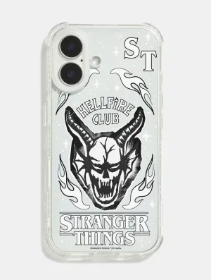 Smooth Texture Vibrant pattern Stranger Things x Skinnydip Hellfire Club Shock iPhone Case