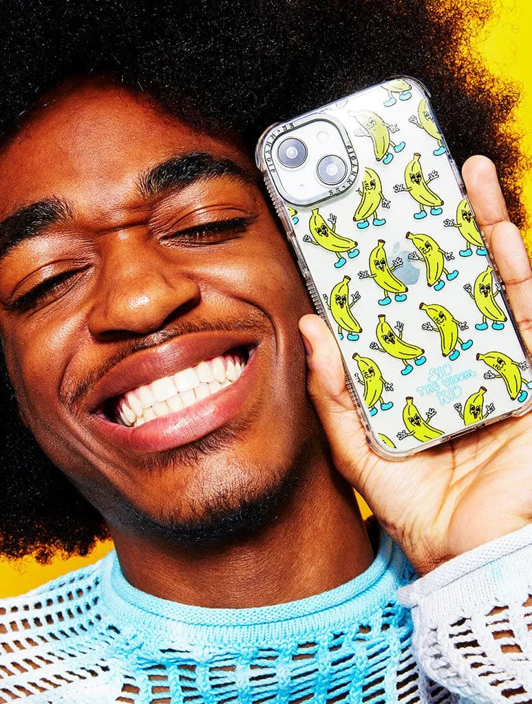 Sid the Visual Kid x Skinnydip Happy Banana Shock iPhone Case Durable Texture