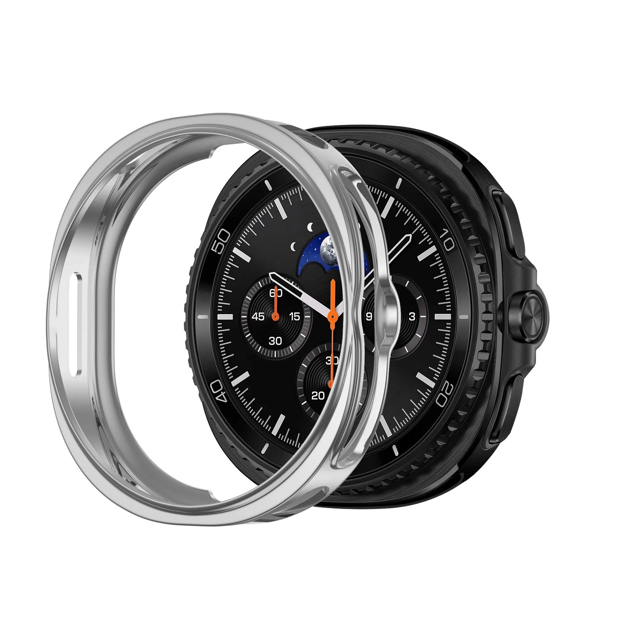 Bandz Samsung Galaxy Watch 8 Classic TPU Cover (Silver) Daily Guard Screen Protection Cover