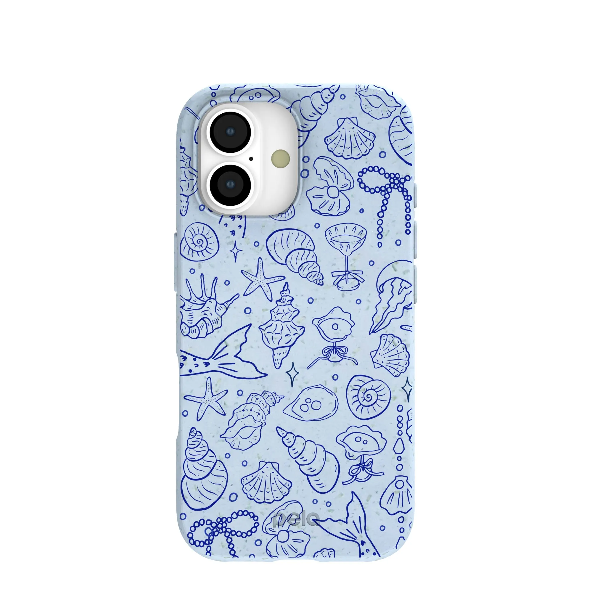 Resistant Layer Powder Blue Ocean Charms iPhone 17 Case
