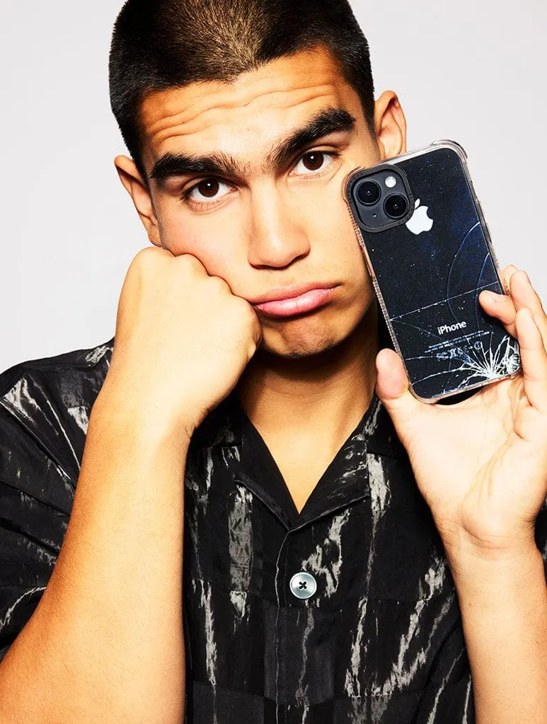 Smashed Smartphone Shock iPhone Case Textured Grip