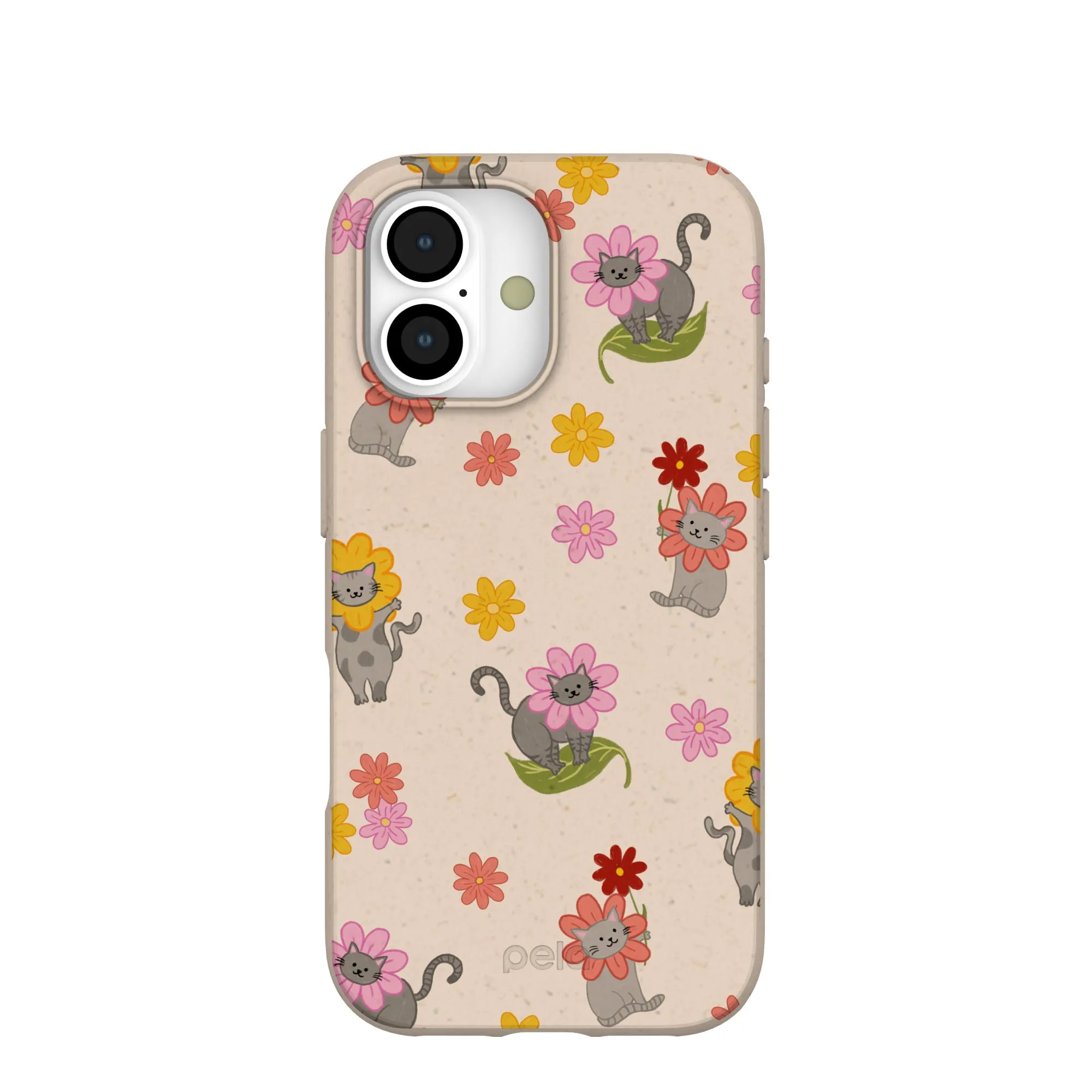 Seashell Flower Cats iPhone 17 Case Student Gear Smooth Layer Texture
