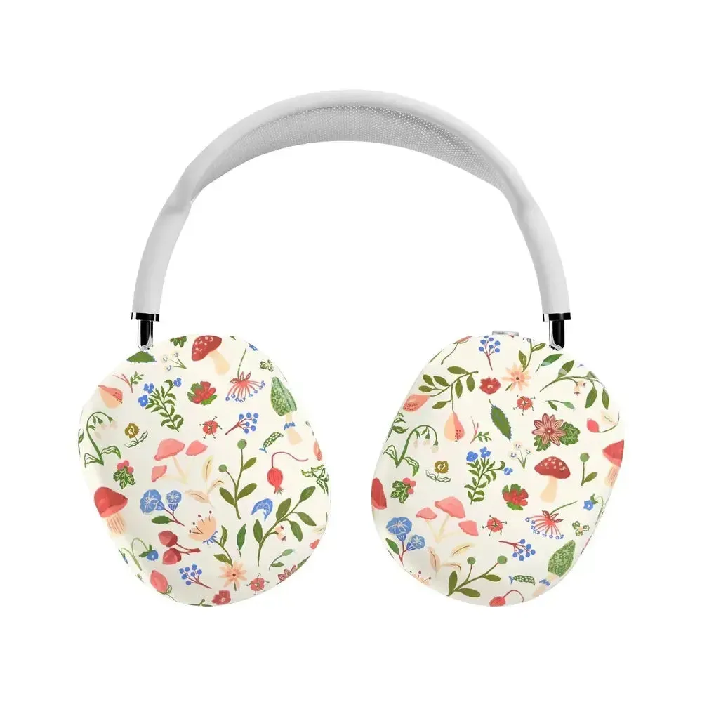 Magnetic Clip Holder Trendy Daily Case Garden Party | Mushroom Floral AirPods Max Case
