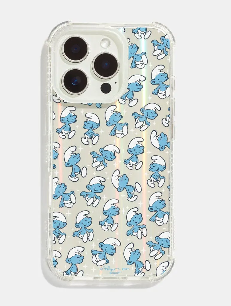 The Smurfs Repeat Shock iPhone Case Smooth Pattern Finish Practical Accessory