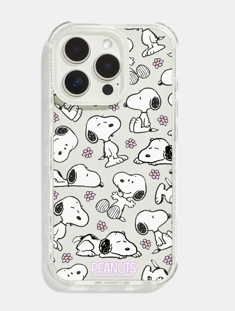 Peanuts x Skinnydip Snoopy Lilac Daisy Shock iPhone Case Trendy Look Edge Reinforced