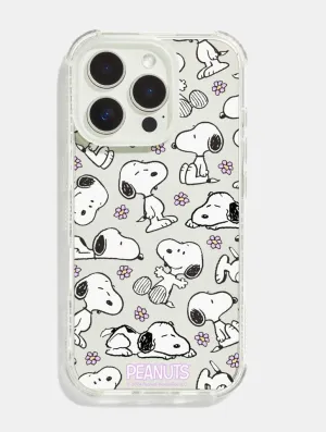 Peanuts x Skinnydip Snoopy Lilac Daisy Shock iPhone Case Trendy Look Edge Reinforced