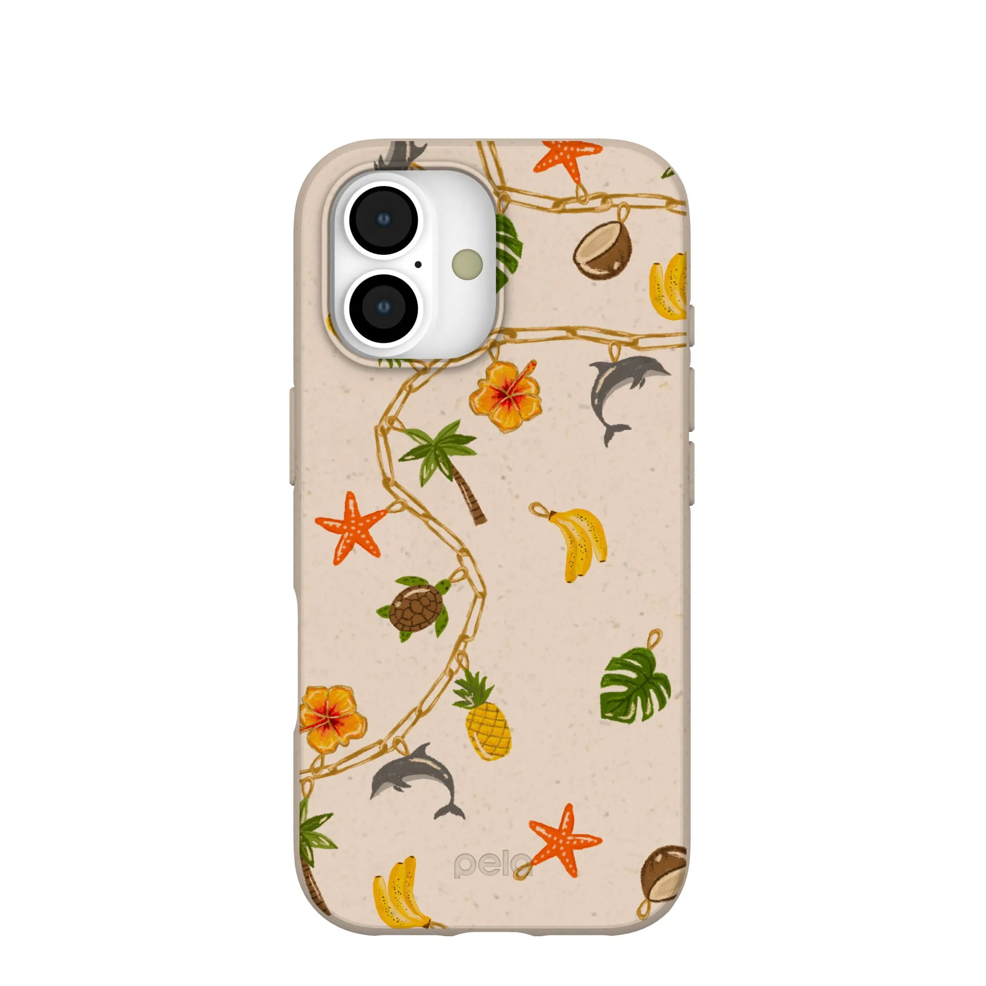 Seashell Island Charms iPhone 17 Case Vivid Surface
