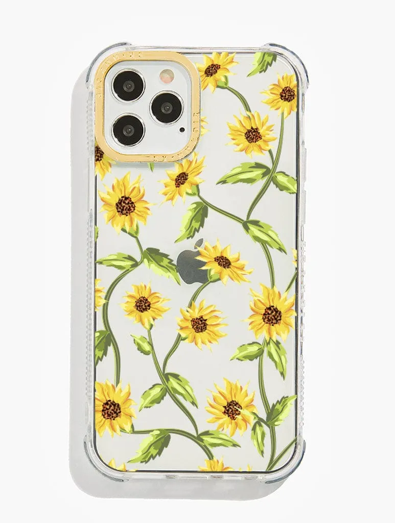Colorful option Comfort Feel Sunflower Vine Shock iPhone Case