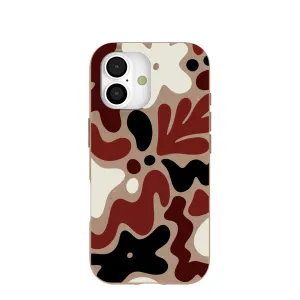 Chocolate Brown Earthy Curves iPhone 17 Case Rugged Surface Build Modern Function