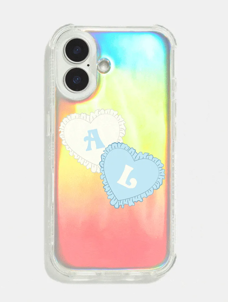 Personalised Holo Foil & Clear Camera Hole Shock iPhone Case Protective Look