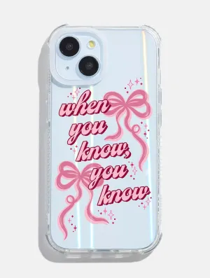 Polished Finish Texture Unisex Design When You Know You Know Shock iPhone Case