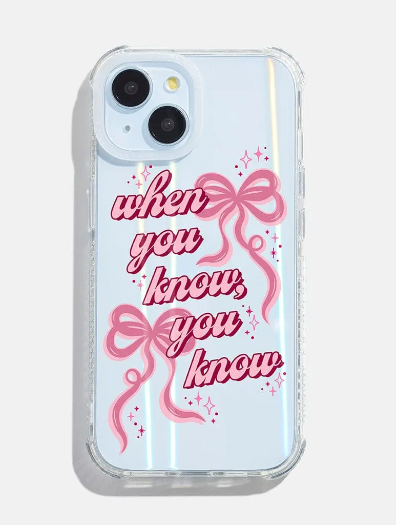 When You Know You Know Shock iPhone Case Hand Friendly Durable Pattern