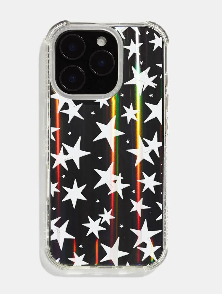 Soft Interior White Stars Shock iPhone Case