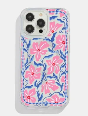 Floral Mosaic Glitter MagSafe iPhone Case Minimal Aesthetic