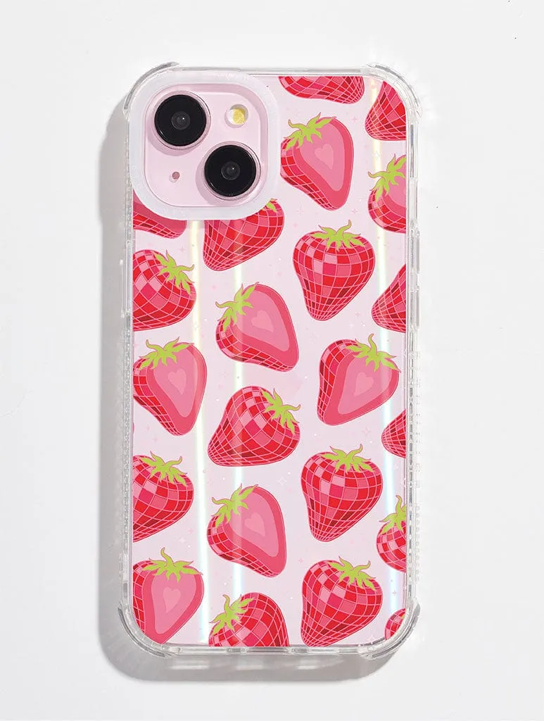 Lightweight Protection Ergonomic Shape Disco Strawberries Shock iPhone Case
