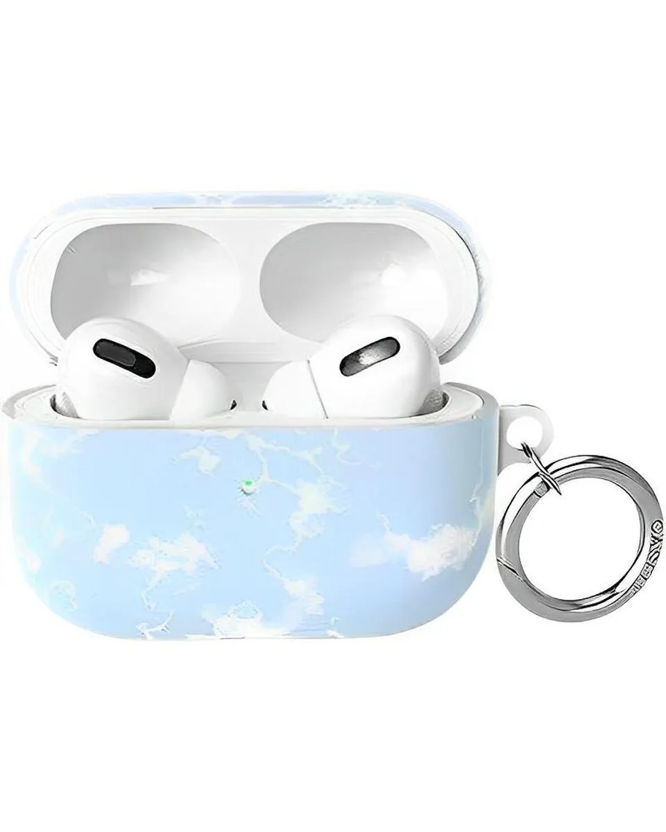 Vivid Color Accessory Urban Lifestyle Gear Light Blue Skies | Marble Clouds AirPods Case